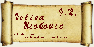 Veliša Mioković vizit kartica